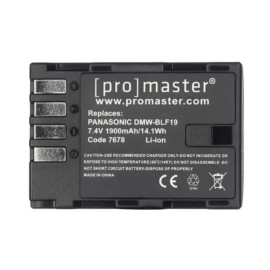 For Panasonic ProMaster - LI-ION BATTERY FOR PANASONIC DMW-BLF19 (Model 7678)