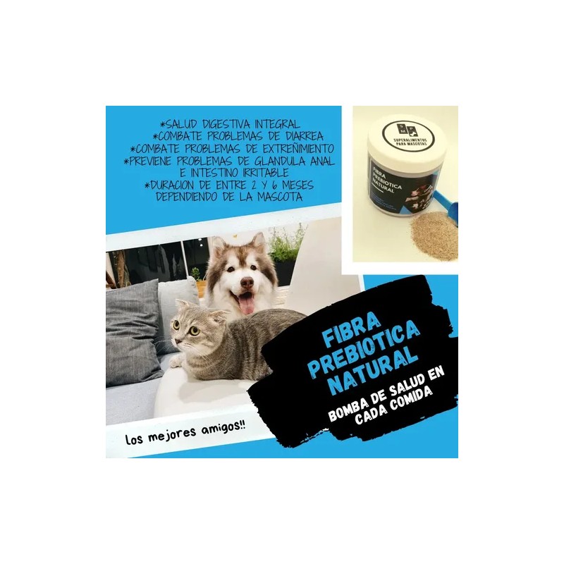 Fibra Prebiotica Natural Para Perro Y Gato Salud Intestinal