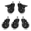 Hirate 5 Pack Office Chair Casters (2 with Brakes, 3