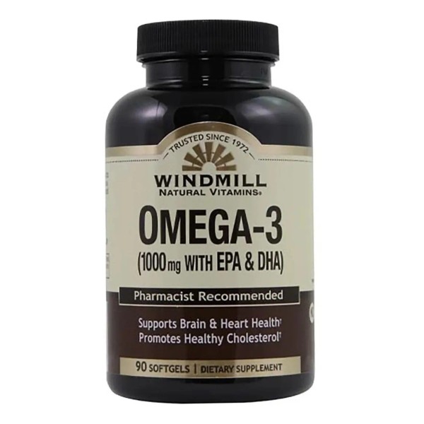 Omega 3 1000mg Con Epa Dha Windmill 90 Softgels Omega