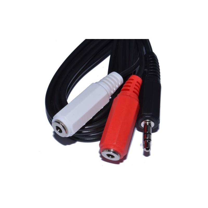 kenable 3.5mm Stereo Jack Plug to Twin 3.5mm Mono Sockets