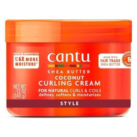 Cantu Coconut Curling Cream with Shea Butter for Natural Hair, 12 oz (Pack Of 1)