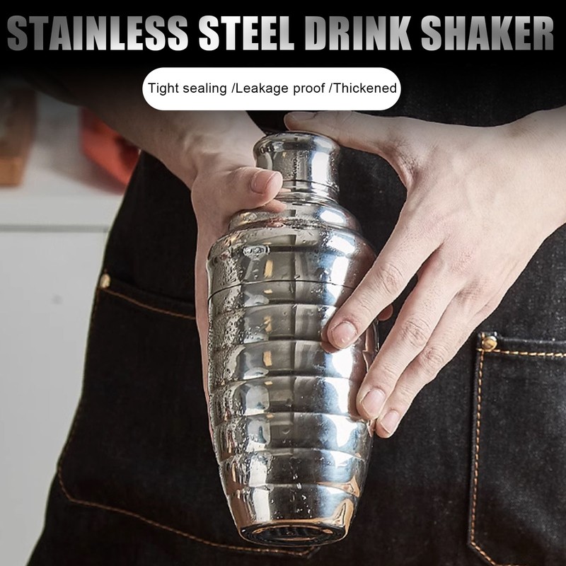 Cocktail Shaker Drink Shaker Stainless Steel Filter Leakage Proof Easy