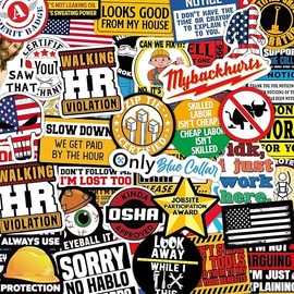 200 PCS Hard Hat Stickers for Tool Box,Funny Hat Stickers for Men Construction Welders Stickers Waterproof Decal for Hard Hats Electrician Ironworker Oilfield Scaffold
