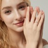 SHINYSO 925 Sterling Silver Rings for Women V Shaped Thin