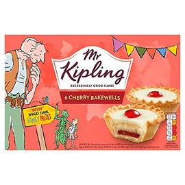 Mr Kipling Cakes - Cherry Bakewells - 6 Pack - SET OF 2