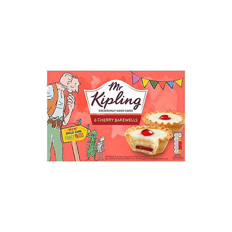 Mr Kipling Cakes - Cherry Bakewells - 6 Pack -