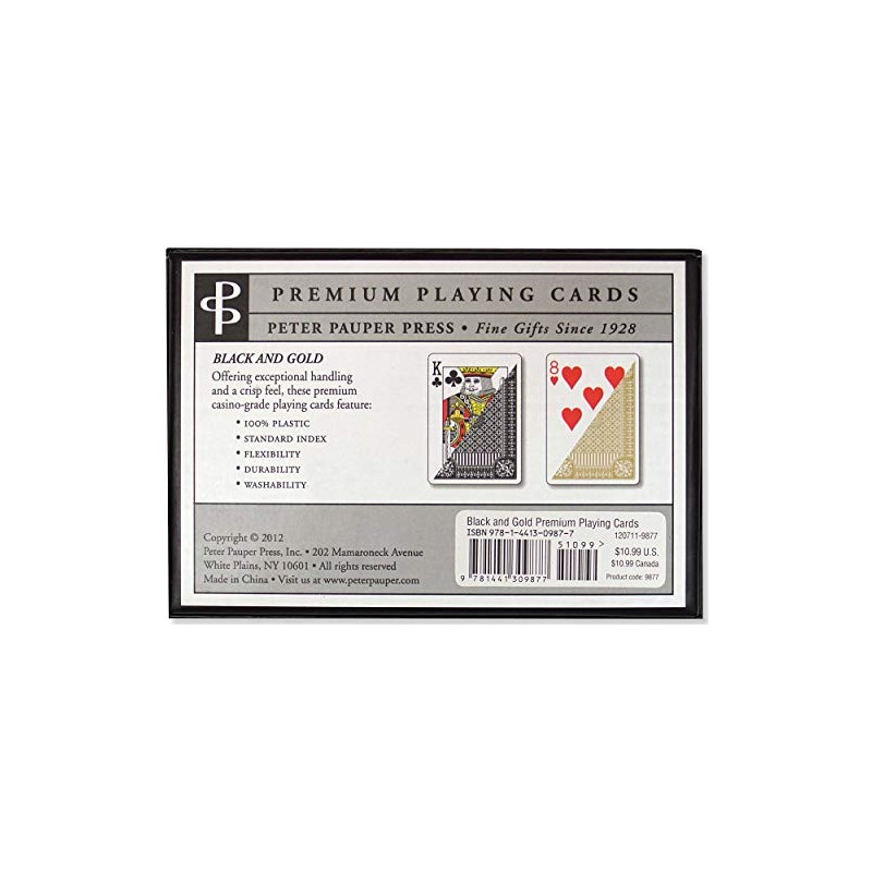Peter Pauper Press 100% plástico Paquete económico de Cartas (4