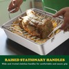 E-far Roasting Pan, 16 x 11.5 Inch Stainless Steel Turkey