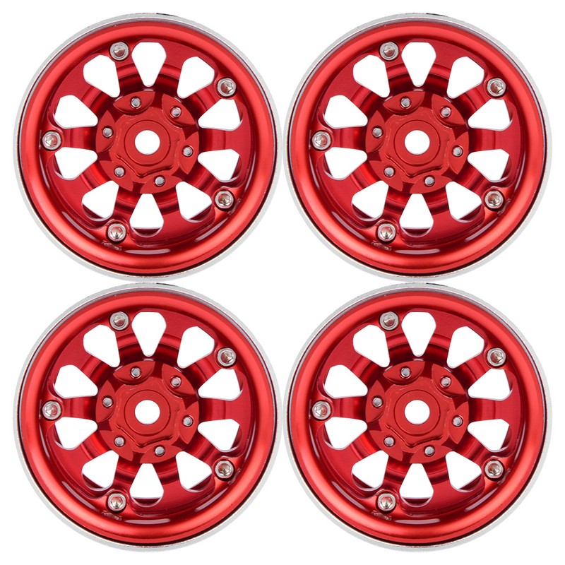 4pcs 1.9" 10 Hole Fashion Alloy Beadlock Wheel Hubs for