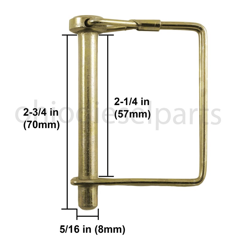 PTO Square Shaft Locking Pin 5/16" x 2-1/4" (Pack of