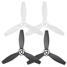 RC Drone Propeller Blade, Pack of 4 RC Quadcopter Propeller Blade Upgrade Parts Compatible with Bebop 2 Drone (2 Pieces, Black, 2 Pieces, White)
