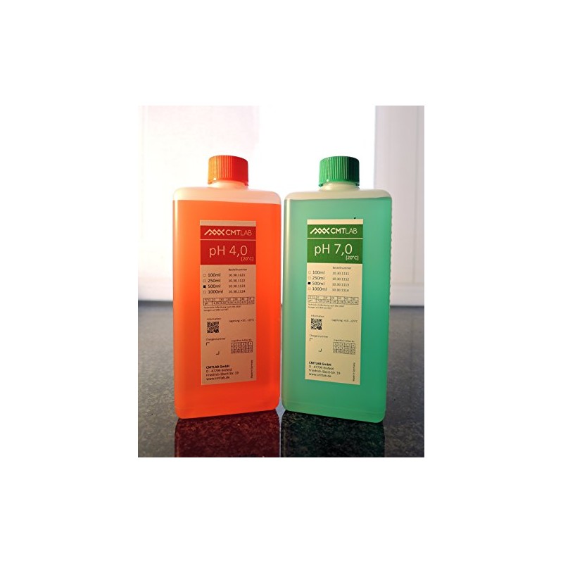 Pufferlösung pH, Set 500 ml, PH4 + PH7 – Industrial