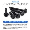 ShopXJ Drill Screws, Hex Head (Hex), Black, Drill Screws, 6