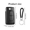 BouGPeng 2 Button Key Shell Compatible with Peugeot 207 307