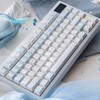 SUEHIODHY PBT Keycaps, Minimalist Blue Keycaps Set, 136 Keys Cherry