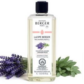 MAISON BERGER - Lavender Fields - Lampe Berger Fragrance Refill for Home Fragrance Oil Diffuser - Air Freshener - 33.8 Fluid Ounces - 1 Liter
