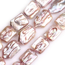 Natural Freshwater Cultured Pearls Beads for Jewellery Making (17x24mm/Purple Nuclear Edison Pearls)