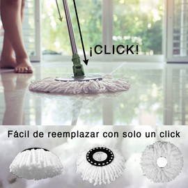 “Brandtrendy Kit de 3 Repuestos de Microfibra para Limpieza de Todo Tipo de Pisos para cubeta giratoria”