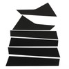 6PCS Car Window Trim Bright Black Lightweight Smooth Surface Window