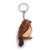 H-Customs Robin Bird Cute Wood Elegant Handmade Keyring Pendant