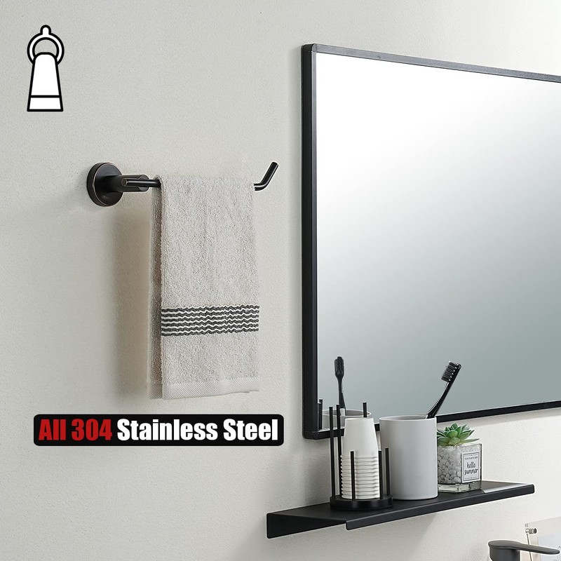 JQK Bathroom Hardware Set Oil Rubbed Bronze, 5-Piece Bath Accessories