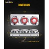 Partsam 2Pcs 54 LED Truck Trailer Tail Lights Bar with