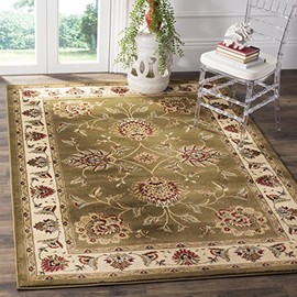 Safavieh Lyndhurst Collection LNH555 Traditional Oriental Area Rug, 6'7" x 9'6", Green / Ivory