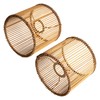 RattanShades boho small lamp shades set of 2,rattan lampshades unique