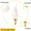Dimmable E12 Chandelier Light Bulbs 60 Watt, Frosted Candelabra LED