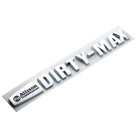 Aimoll 1Pcs Duramax DIRTYMAX Diesel Allison 14-16 LML Style Silverado 2500HD 3500HD Badges Emblem Stickers (Chrome/Black)