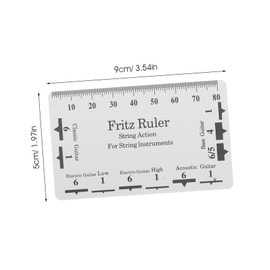 Levemolo Guitar Tool Measuring Ruler for String Height Bridge Depth Understring Radius Gauge Accurate for Guitar Repair Bass Setup