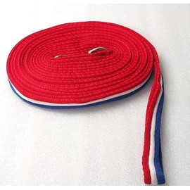 Cwell Equine Soft Cushion Horse Lunge Line Large Dog Training Lead 8 meter RED/WHITE/BLUE