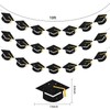 RICHHHA 3 String Glitter Black Graduation Cap Garland, Pre-strung, 2025