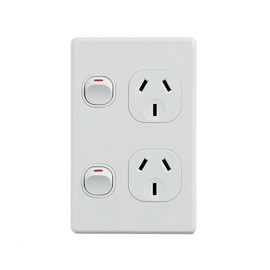 4C | Classic Double Power Point 250V 10A - Vertical