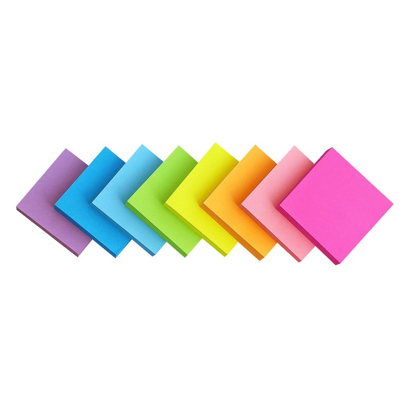 Eastern Wolf Sticky Notes 2x2 Self-Stick Notes 8 Bright Multi
