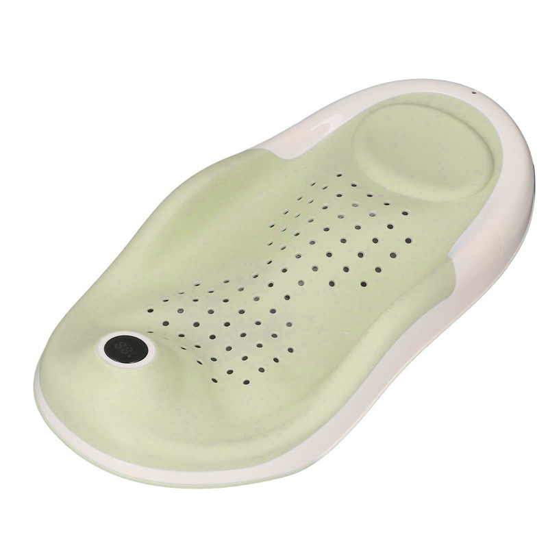 Foldable Baby Bath Support with Thermometer Slip Resistant Ergonomic Infant