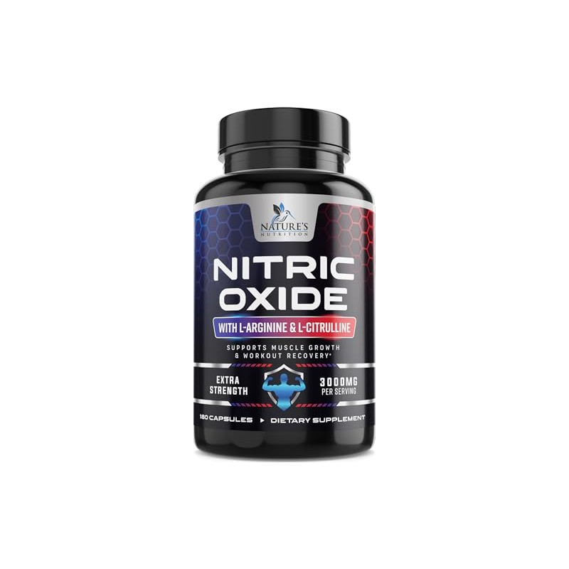 Nature's Nutrition Potenciador de ?xido N?trico Extrafuerte 3000 Mg