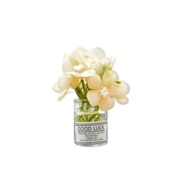 1:6 Scale Miniature Flower Vase Set, Realistic Tiny Floral Arrangements for Dollhouse Decor, Fairy Garden and Train Platform Scenes (I)