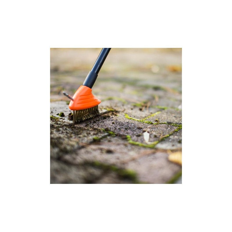 Wire Brush Cleaning Set with 2 Heads and Telescopic Handle