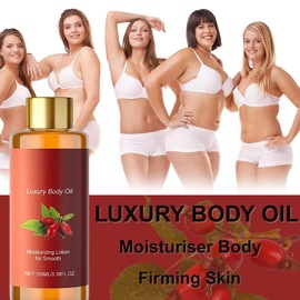 Luxury Body Oil-Firming Body Oil,Bodys Oil for Women,Essential Oils for Skin,Bodys Oils for Dry Skin,Skin Care With Coconut & Rosehip,Skin Tightening,Improves Fine Lines & Radiance,100ml