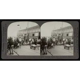Special Label Photo:Loading silver bars on vessel, Tampico, Mexico 1926