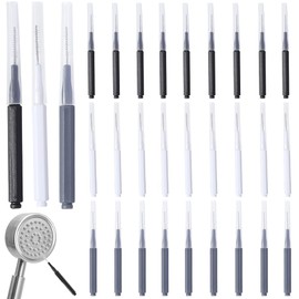 CREATCABIN 30 Stück 3 Farben Duschkopf Reinigungsbürsten Duschkopfbürste Bunt Sortiert Kunststoff Winzig Klein Nicht Verstopfend Picks Werkzeug Zubehör Für Badezimmer Kleine Lochspaltdüsen Reinigung