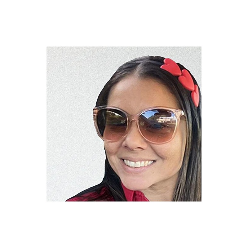 Fashion Culture Women's Red Multi Heart Headbands Set of 2,