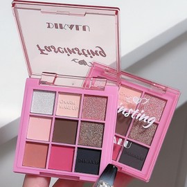 Pink Eyeshadow Palette Brown Black Pink Matte Glitter Eye Shadow Pallets For Women, Highly Pigmented Long Lasting Pink Smokey Eyeshadow Make-Up Palettes Waterproof Blendable Pink Eyeshadow Palette