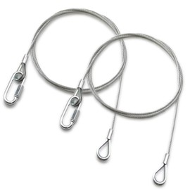 2Pcs Lift Cable Replacement for Gorilla Lift with EZ Spring Clips, Stainless Steel Cable for Trailer Gate Lift Trailer Gate Assist