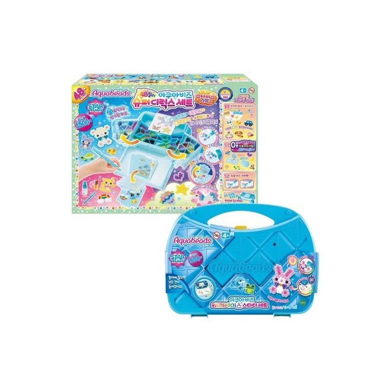 Aqua Beads Carry Case Starter 48 Colors Super Deluxe Set