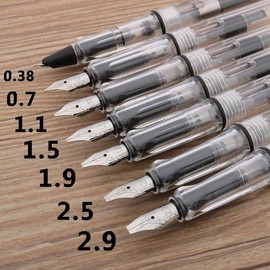 1PC DU BILL 고딕 병렬 만년필 선물 학생 플랫 사무실 잉크 흰색 학교 투명 문구 아트 1PC DU BILL Gothic Parallel Fountain Pen Gift Student Flat Office Ink White School Transparent Stationery Art [0 7 pen]