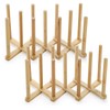 Lawei 2 Pack Bamboo Bottle Drying Rack, Retractable Bottle Cup