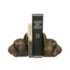 Creative Co-Op Decorative Antique Resin Dog Head Bookends, Bronze, Set